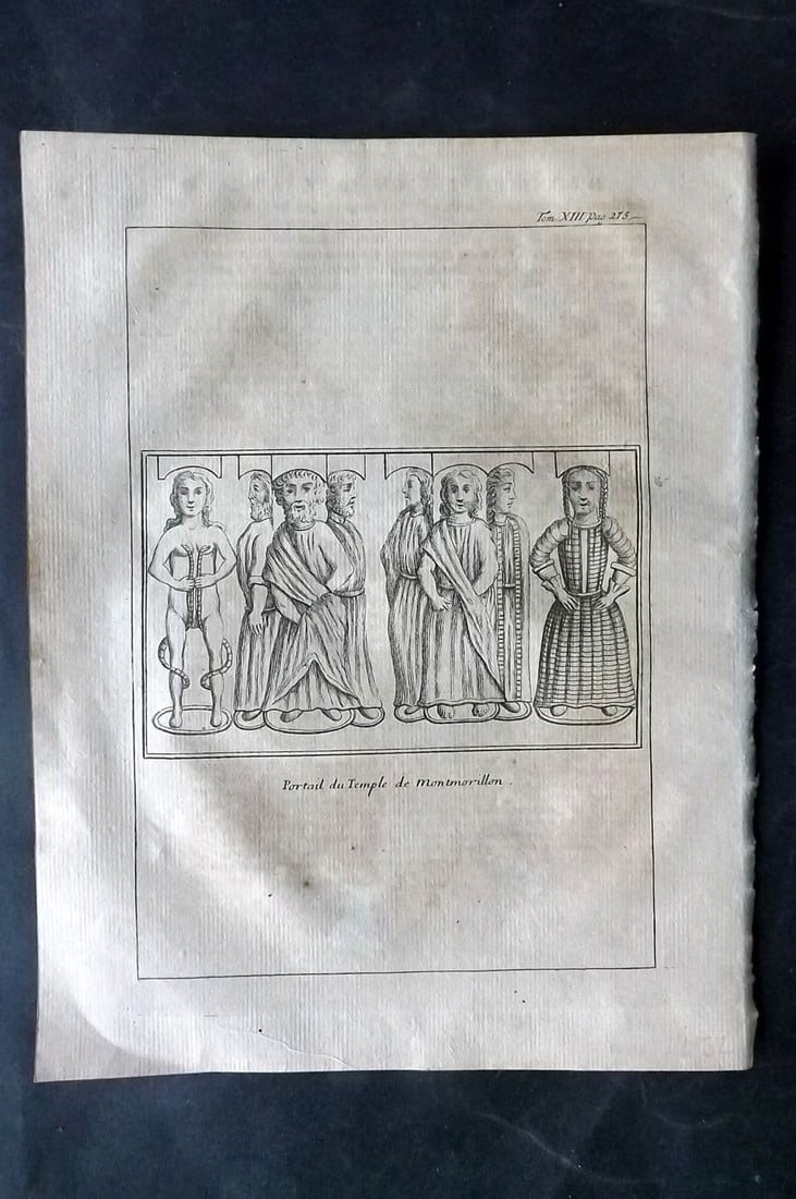 Psalmanazar & Sale C1770 Antique Print. Portraits at Octogone de Montmorillon: Antique Copper Plate Published 1747-82 Amsterdam and Leipzig for "Histoire Universelle, depuis le commencement du monde" 4to Edition by George Sale, George Psalmanazar, Thomas Salmon et al. Paper Size