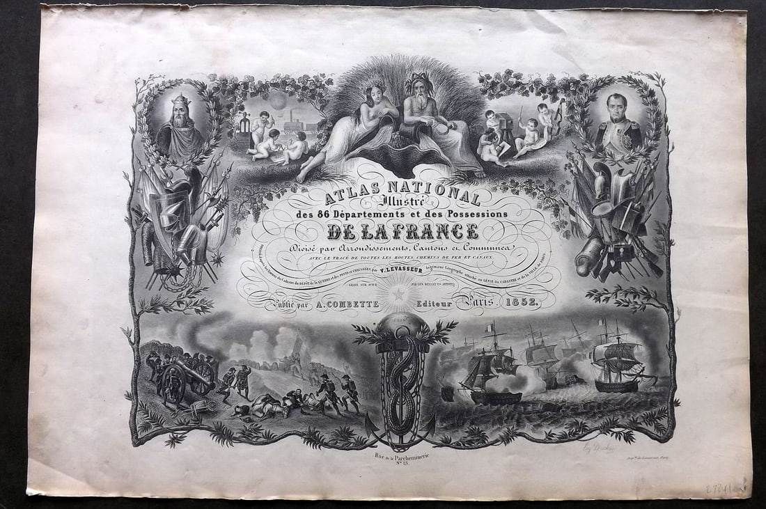 Levasseur, Victor 1852 Atlas National Illustre Title Page (1 of 1)
