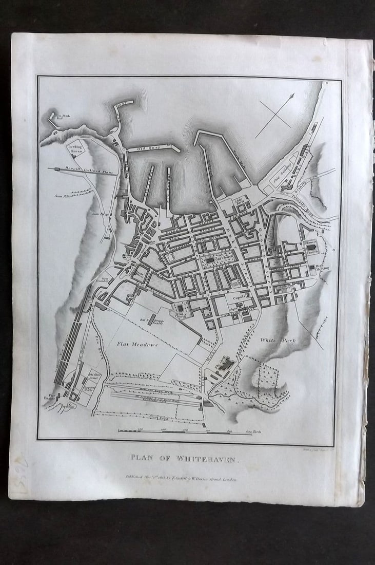 Lysons, Daniel & Samuel 1816 Antique Map. Plan of Whitehaven, Cumbria (1 of 1)