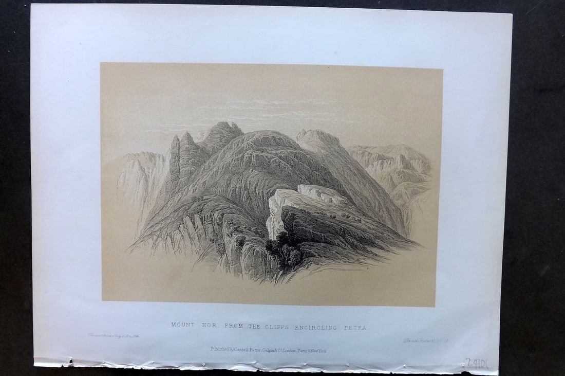Roberts, David 1887 Holy Land Print. Mount Hor, from the Cliffs Encircling Petra (1 of 1)