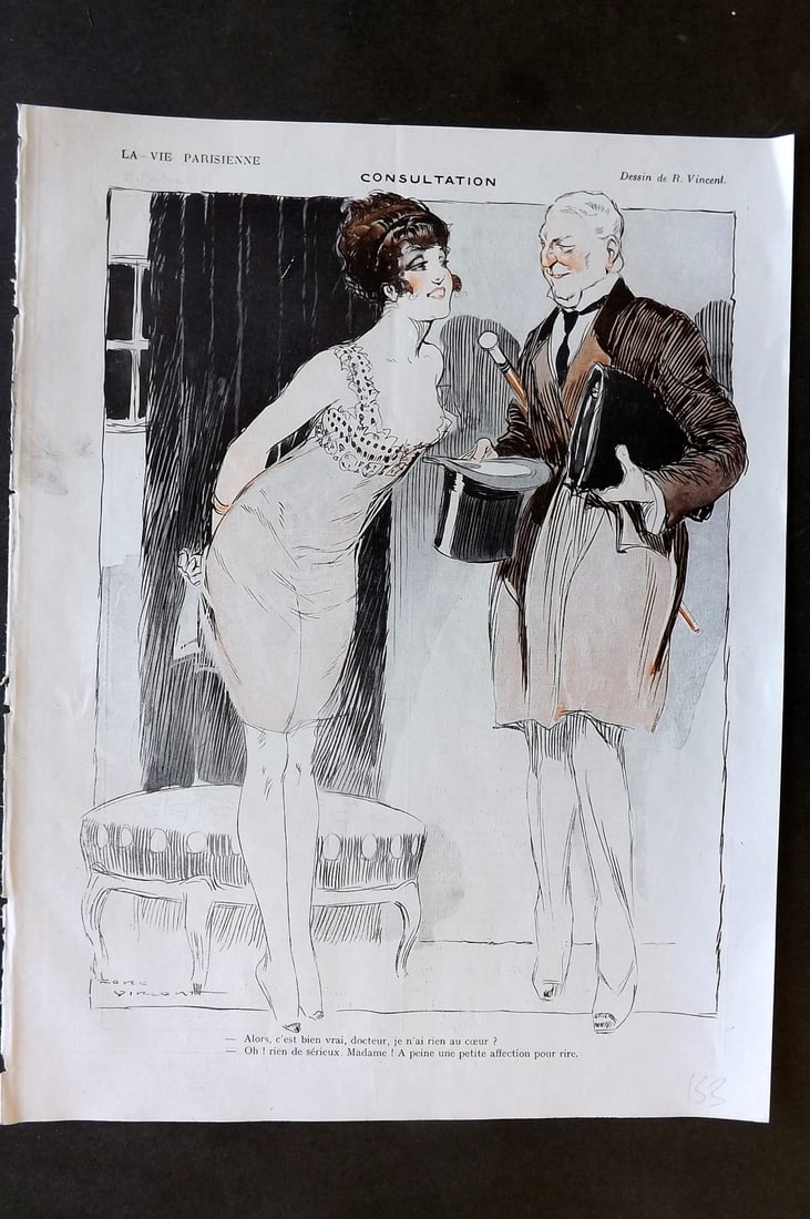 La Vie Parisienne 1917 Art Deco Print. Consultation by Rene Vincent (1 of 1)