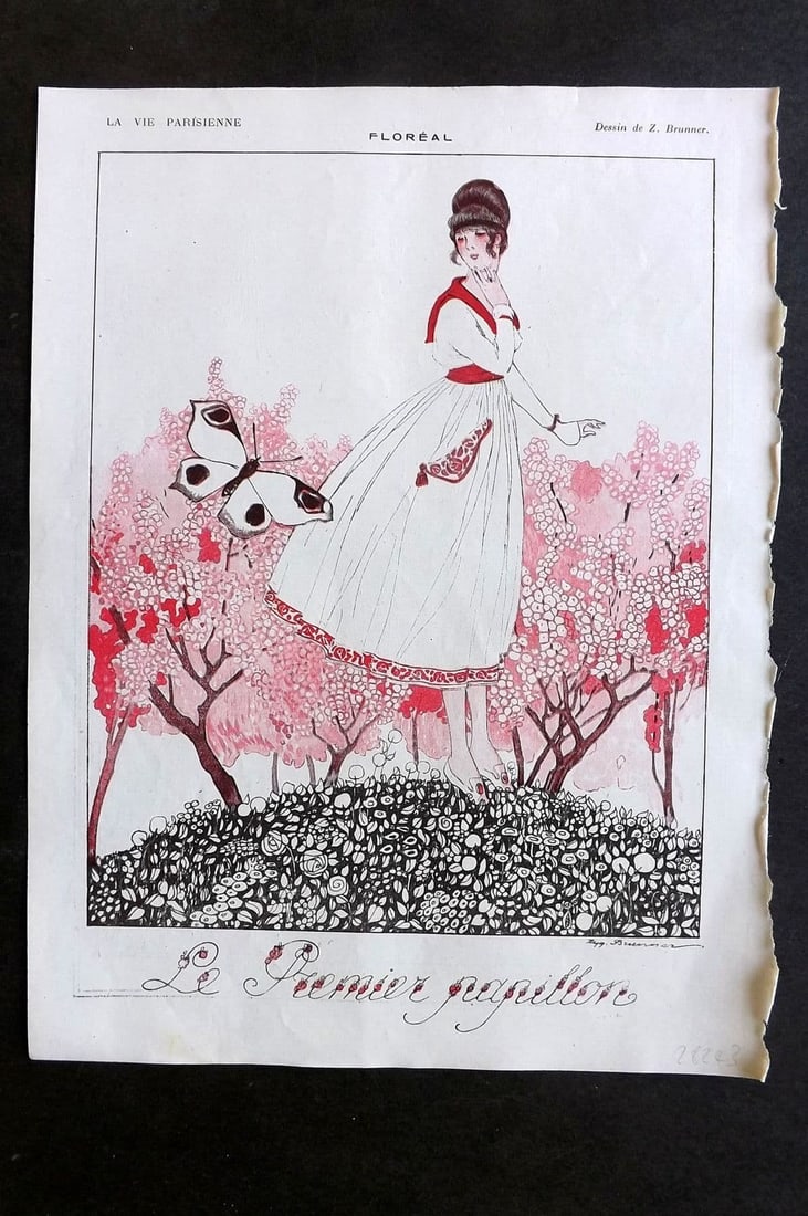 La Vie Parisienne 1917 Art Deco Print. Floreal by Brunner (1 of 1)