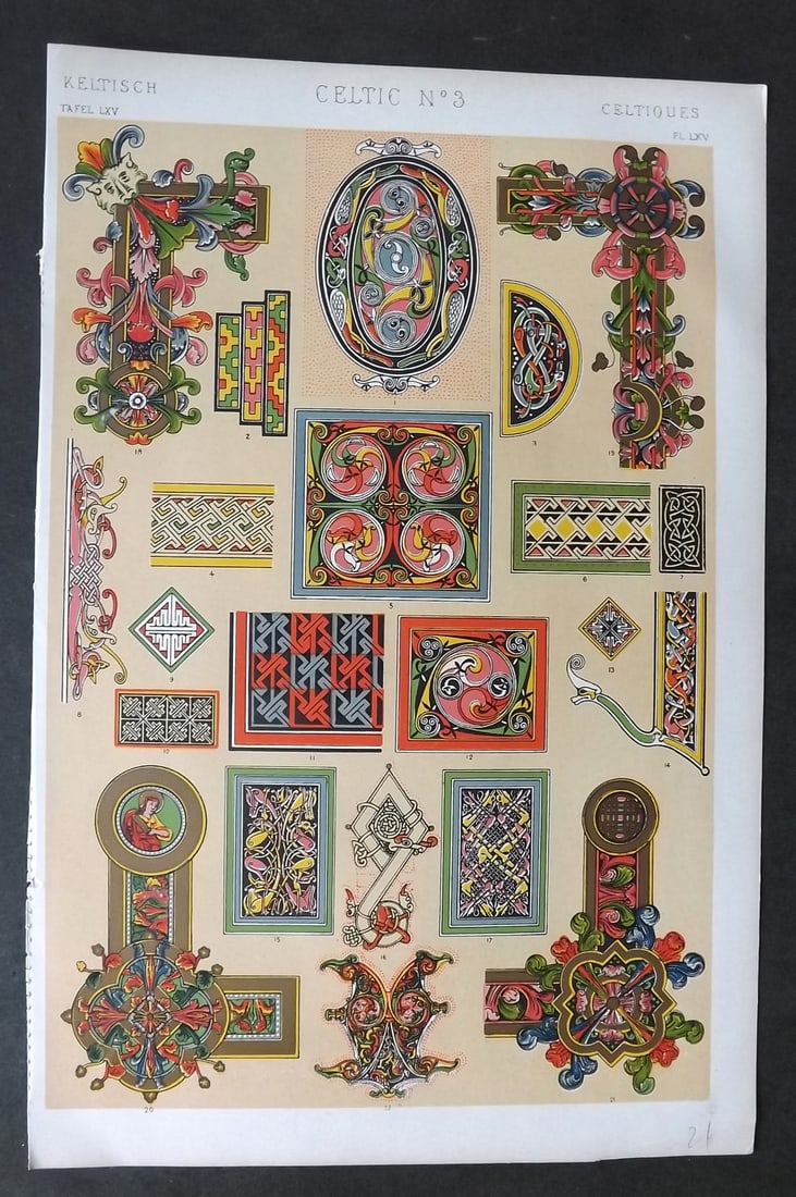 Jones, Owen 1910 Architectural Design Print. Celtic No. 3 (1 of 1)