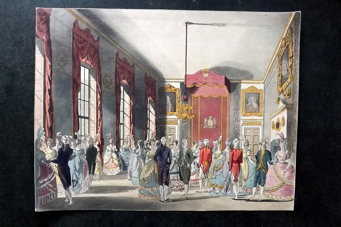 London - Ackermann (Pub) 1809 Hand Col Print. Drawing Room, St. James's (1 of 1)