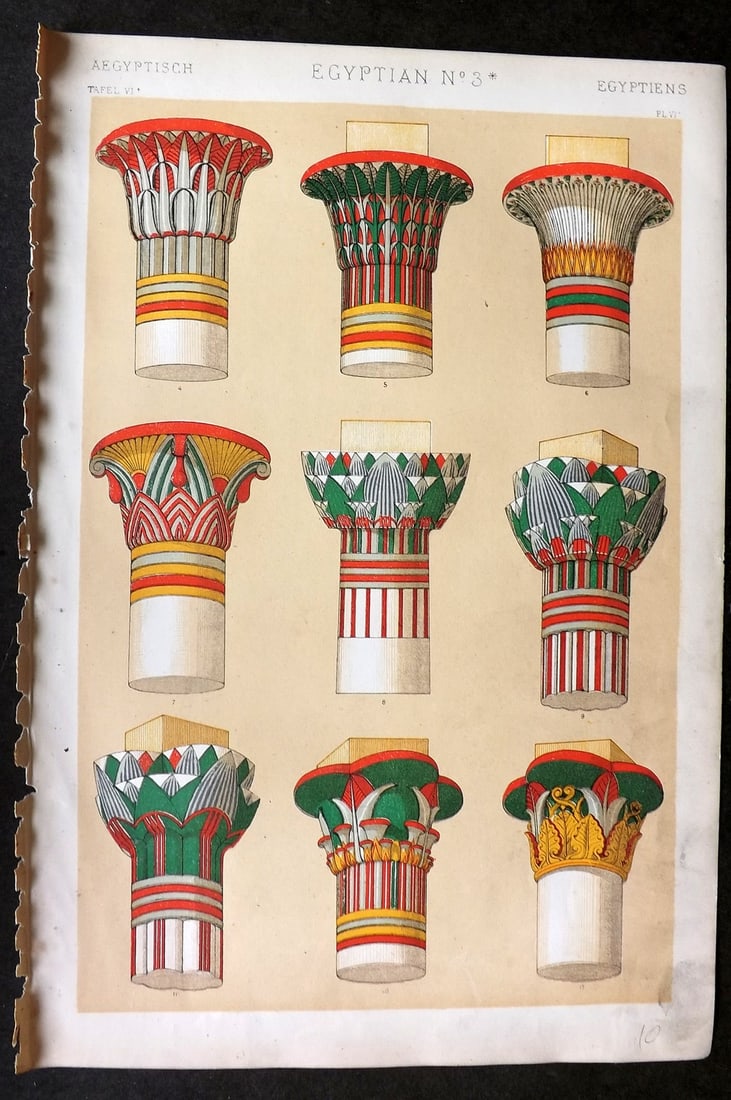 Jones, Owen 1868 Design Print. Egyptian No. 3* (1 of 1)