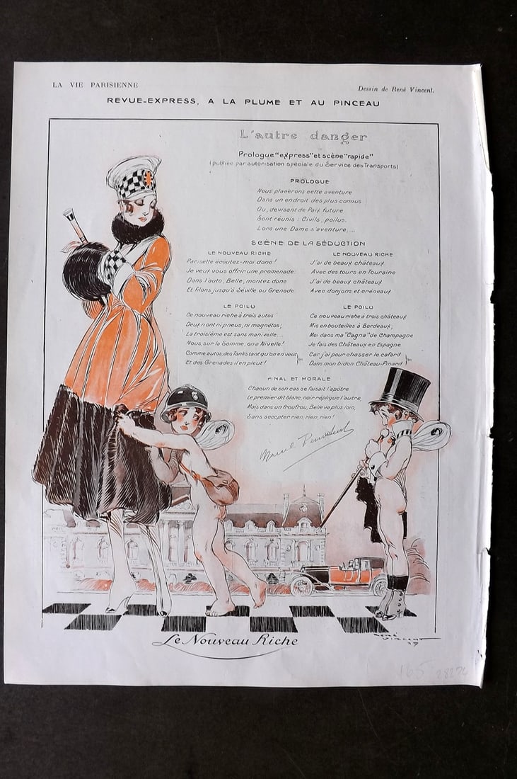 La Vie Parisienne 1917 Deco. Revue-Express a la Plume et Au Pinceau by Vincent (1 of 1)