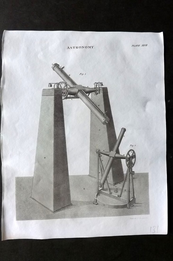 Brewster, David 1824 Antique Print. Astronomy 47 Telescope: Copper Plate Published 1808-1830, Philadelphia & Edinburgh for "The Edinburgh Encyclopaedia" Conducted by David Brewster. Paper Size: 10.5 x 8 inch (27 x 21cm) Good Condition
