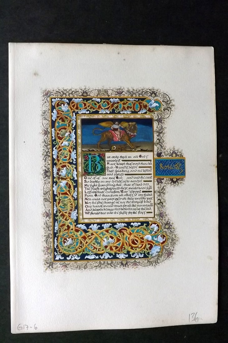 Elizabeth Barrett Browning & Nestore Leoni 1909 Fine Hand Col Print. Sonnets from the Portuguese (1 of 1)