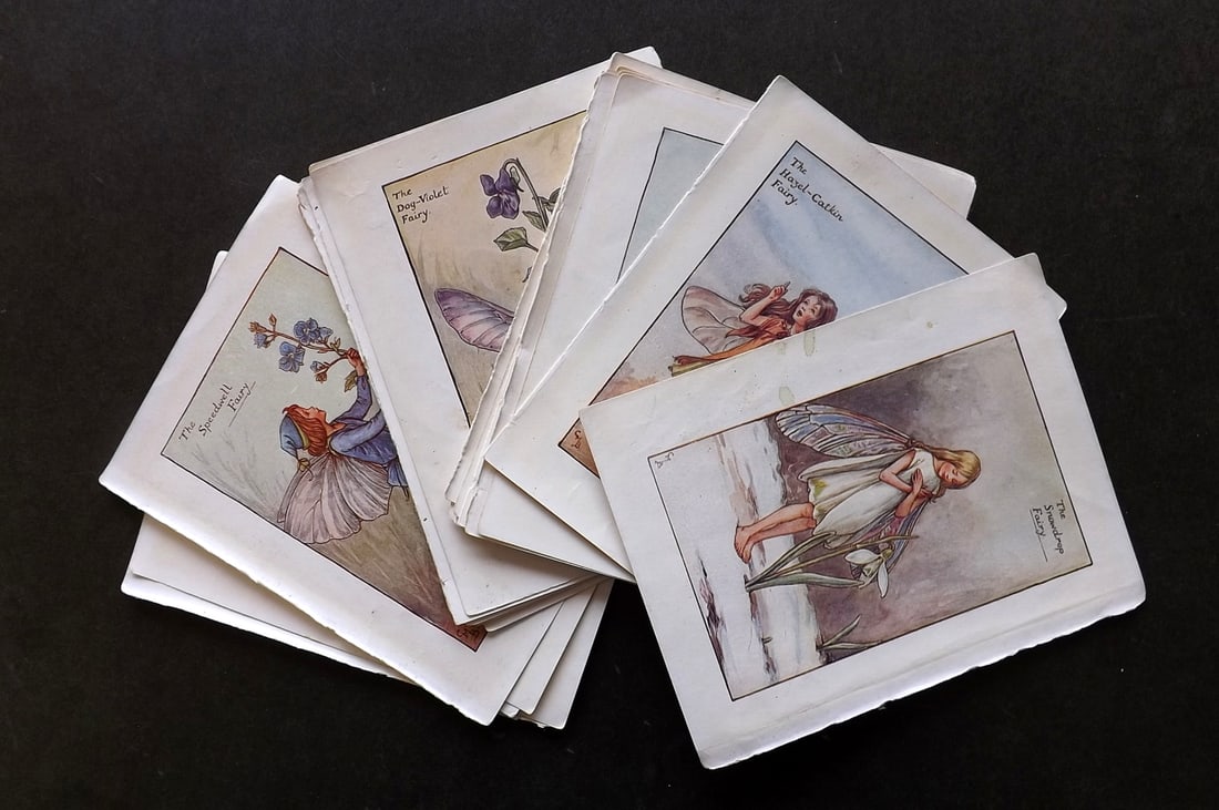 Barker, Cicely Mary C1940 Lot of 24 Flower-Fairy Prints - Spring Fairies (1 of 4)