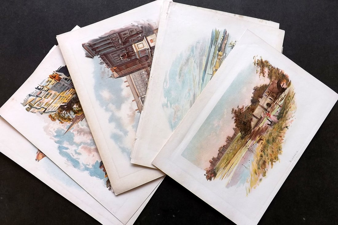 Cassell (Pub) C1895 Lot of 8 British & Irish Views. Oxford etc: Chromolithographs Published C1895 by Cassell & Co., London for "Cassell's Illustrated History of England" Paper Size: 10 x 7 inch (25 x 18cm) Some margin toning and mat burn. Images generally fine.