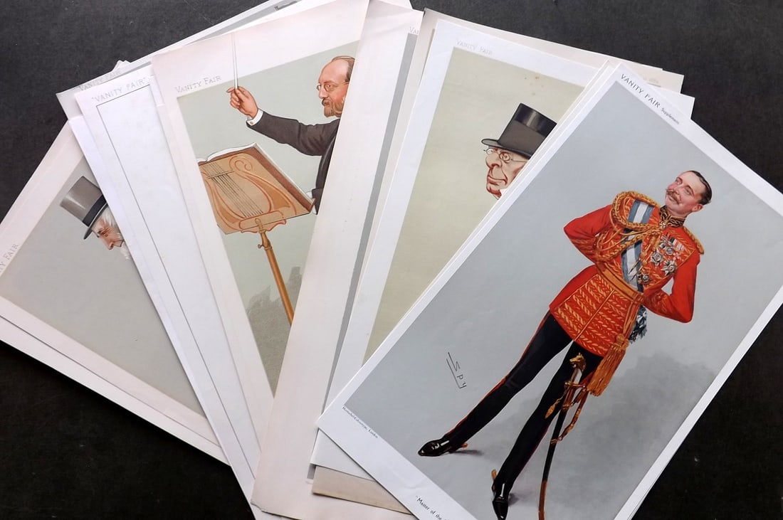 Vanity Fair Prints 19th Cent Mixed Lot of 20 Spy Cartoons, Caricatures (1 of 7)