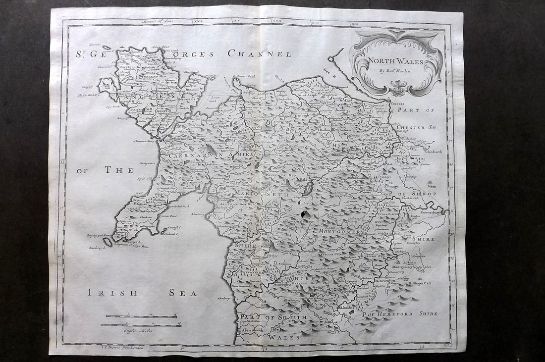 Morden, Robert 1695 Antique Map. North Wales (1 of 1)