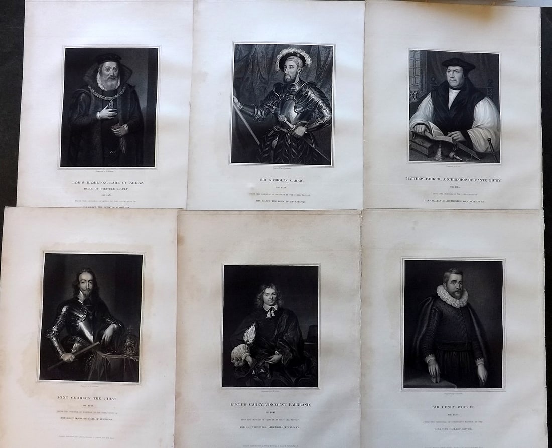 Lodge, Edmund C1835 Lot of 6 Engraved Portraits (1 of 1)