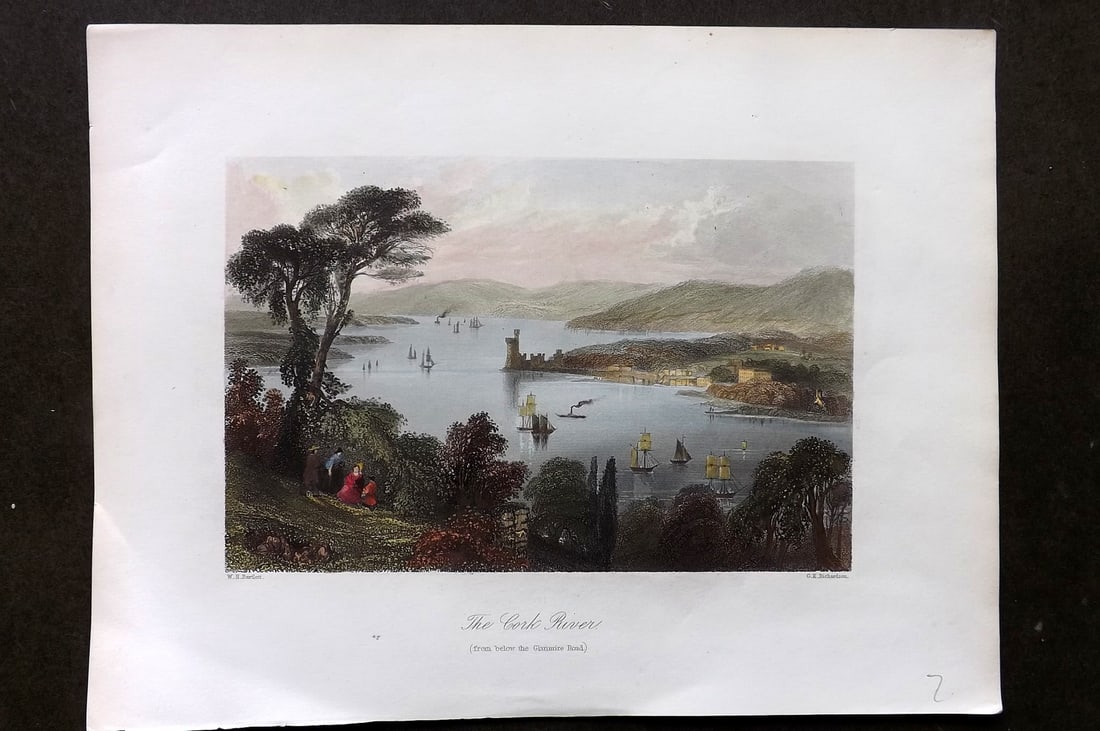 Bartlett Ireland 1842 Hand Col Print. Cork River (1 of 1)