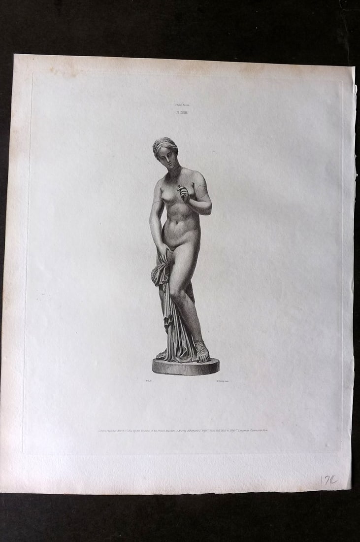 BM Marbles 1815 Folio Statue Sculpture Print. Statue of Venus 22 (1 of 1)