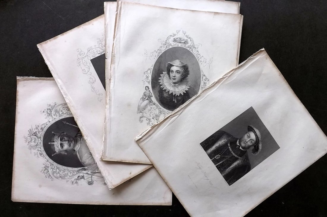 Barclay, James C1840 Lot of 8 Portaits. Henry VIII, Mary Queen of Scots (1 of 3)