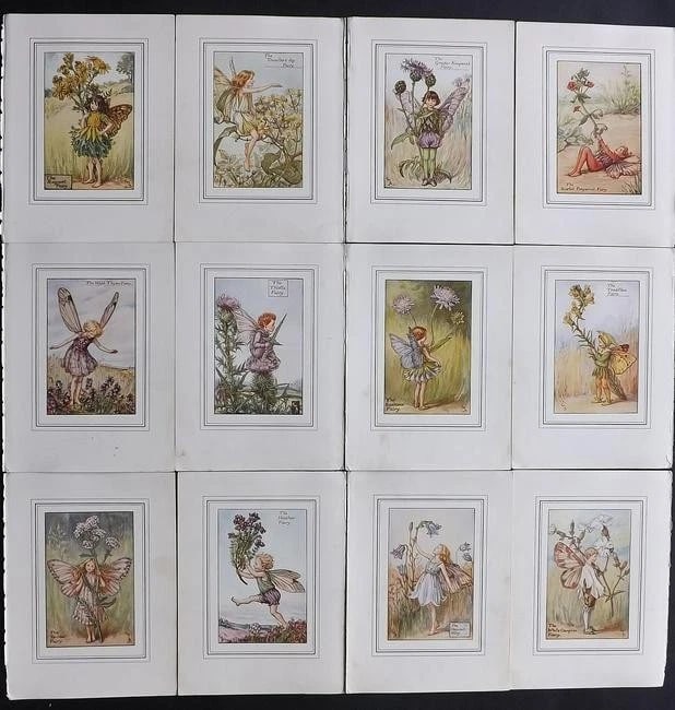 Barker, Cicely Mary C1940 Lot of 12 Flower-Fairy Prints. (1 of 2)