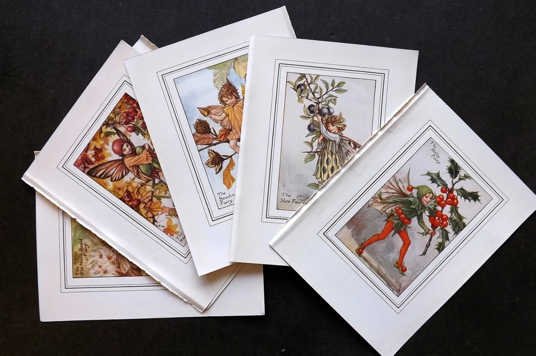 Barker, Cicely Mary C1940 Lot of 6 Flower-Fairy Prints. (1 of 2)