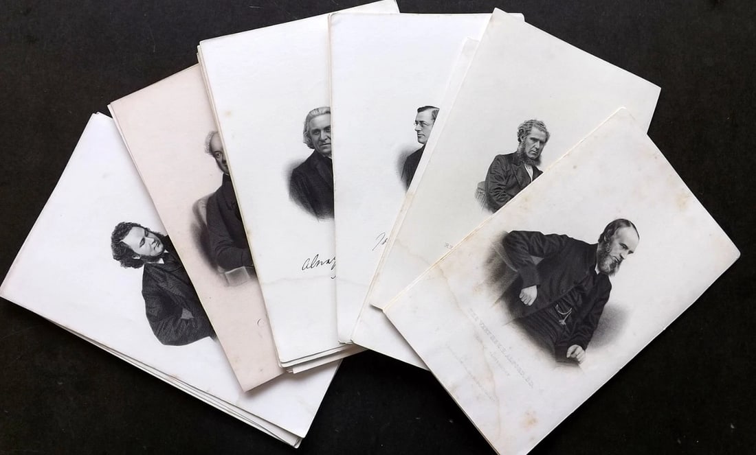 Evangelical Magazine C1870 Lot of 24 Steel Engraved Clergy Portraits (1 of 4)