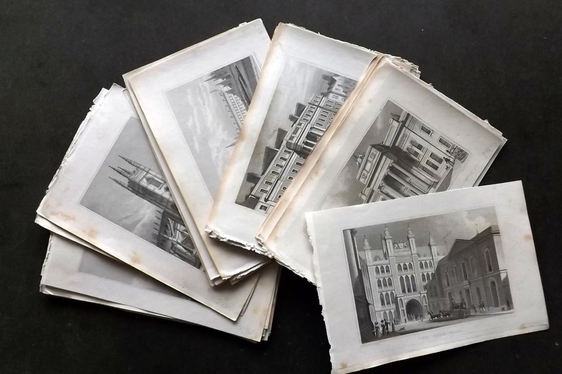 Shepherd, Thomas C1830 Lot of 44 Antique Prints. London Views. GB UK England (1 of 7)