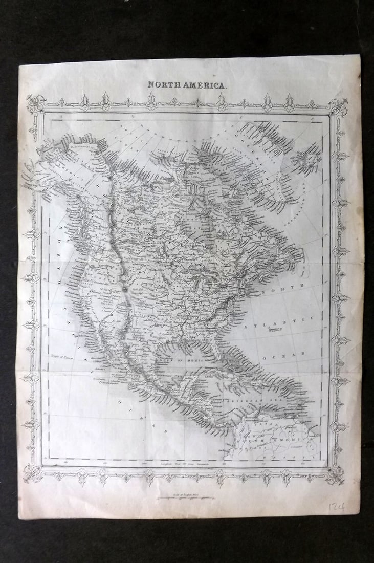 Ainsworth, James 1850's Antique Map. North America (1 of 1)