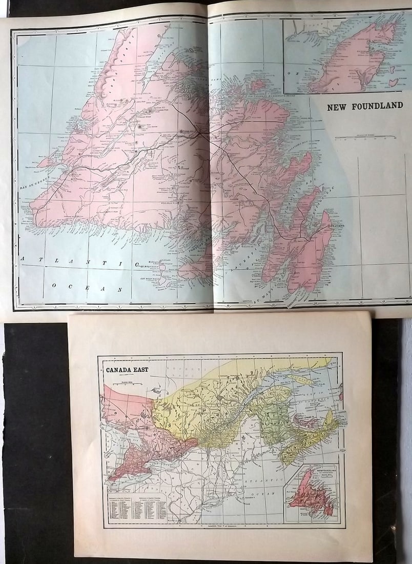 Historical Atlas C1896 Lot of 4+ Antique Maps. Canada (1 of 2)