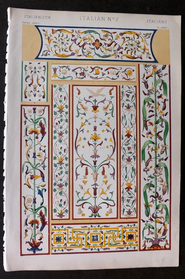Jones, Owen 1868 Design Print. Italian No. 2 (1 of 1)