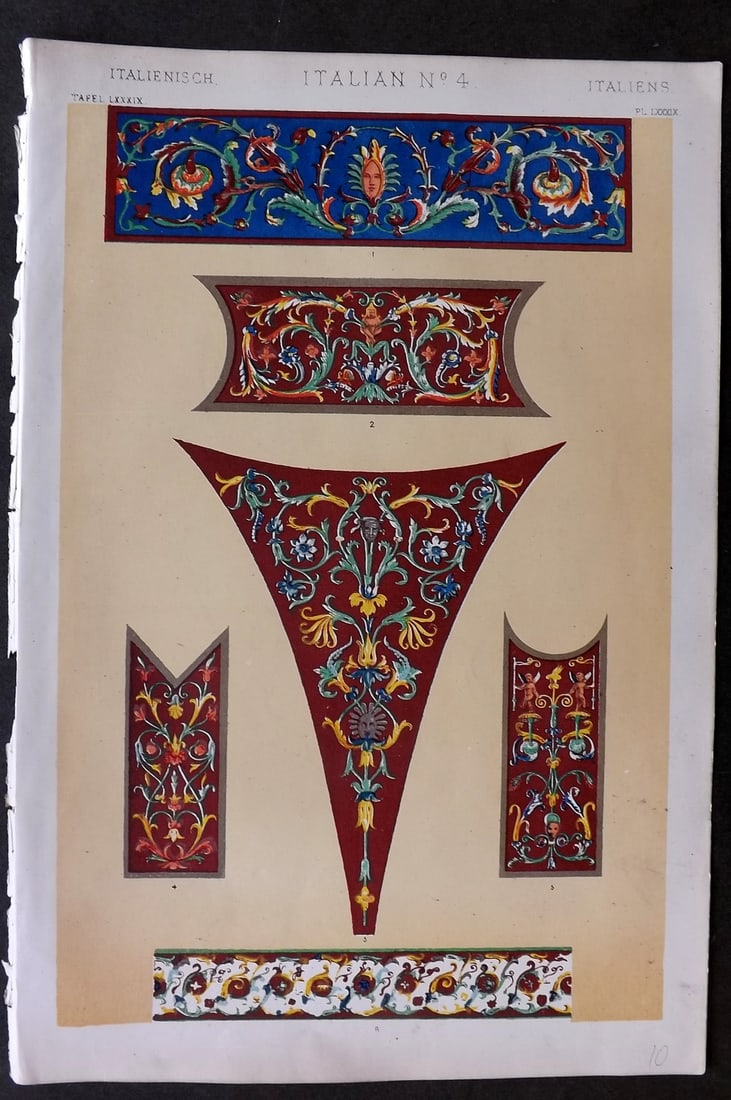 Jones, Owen 1868 Design Print. Italian No. 4 (1 of 1)