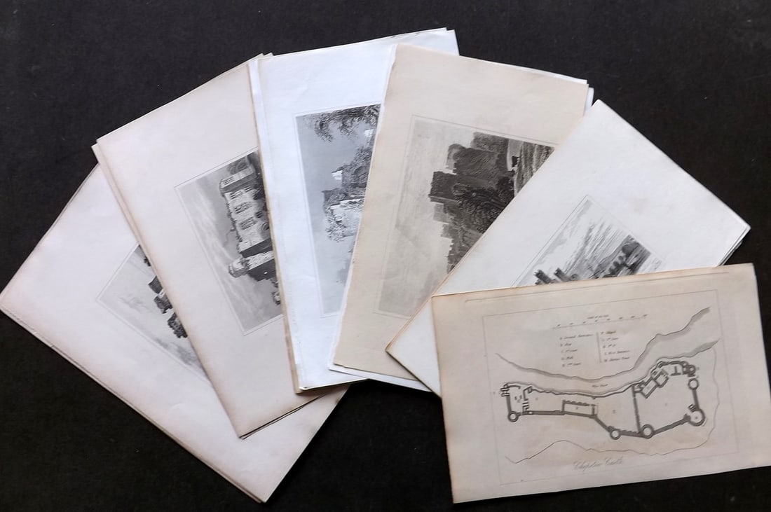 Dugdale, Thomas C1840 Lot of 20 Steel Engraved British Views. Castles (1 of 4)