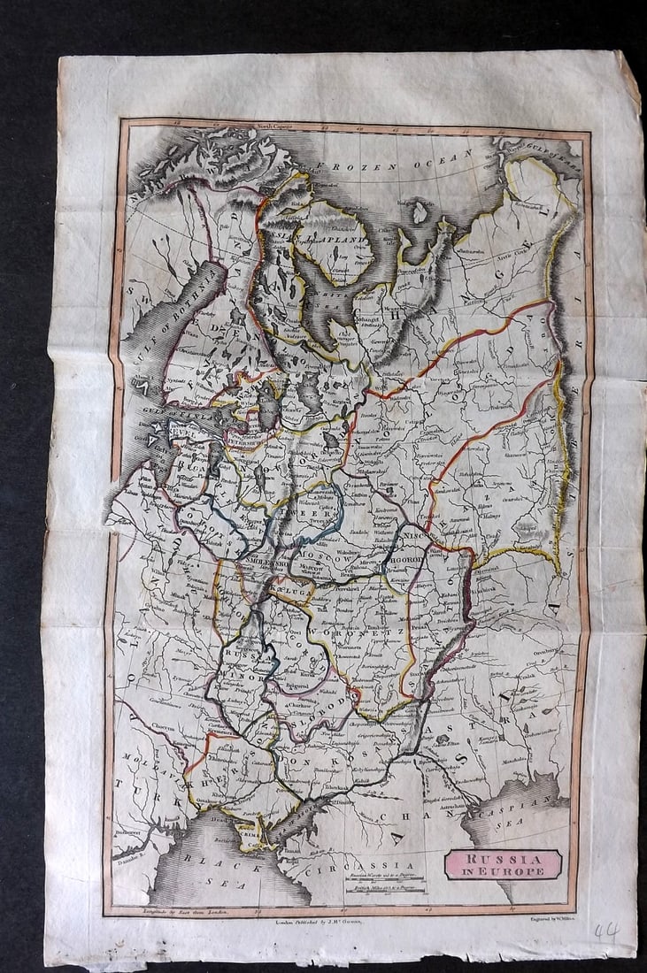 Barclay & Milton C1810 Antique Map. Russia in Europe (1 of 1)