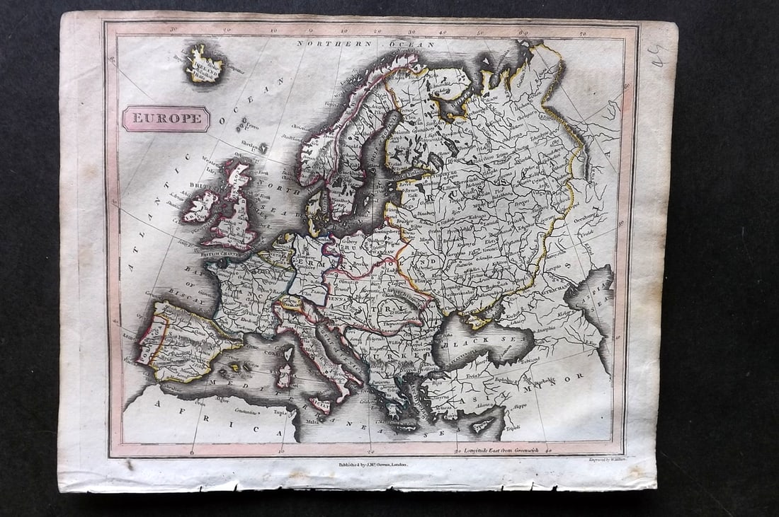 Barclay & Milton C1810 Antique Map. Europe (1 of 1)