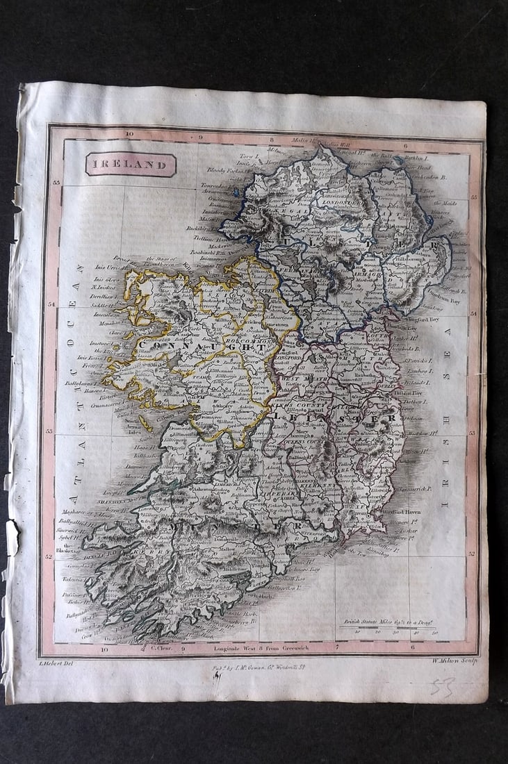 Barclay & Milton C1810 Antique Map. Ireland (1 of 1)
