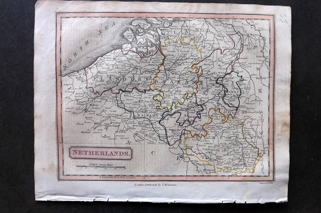 Barclay & Milton C1810 Antique Map. Netherlands (1 of 1)