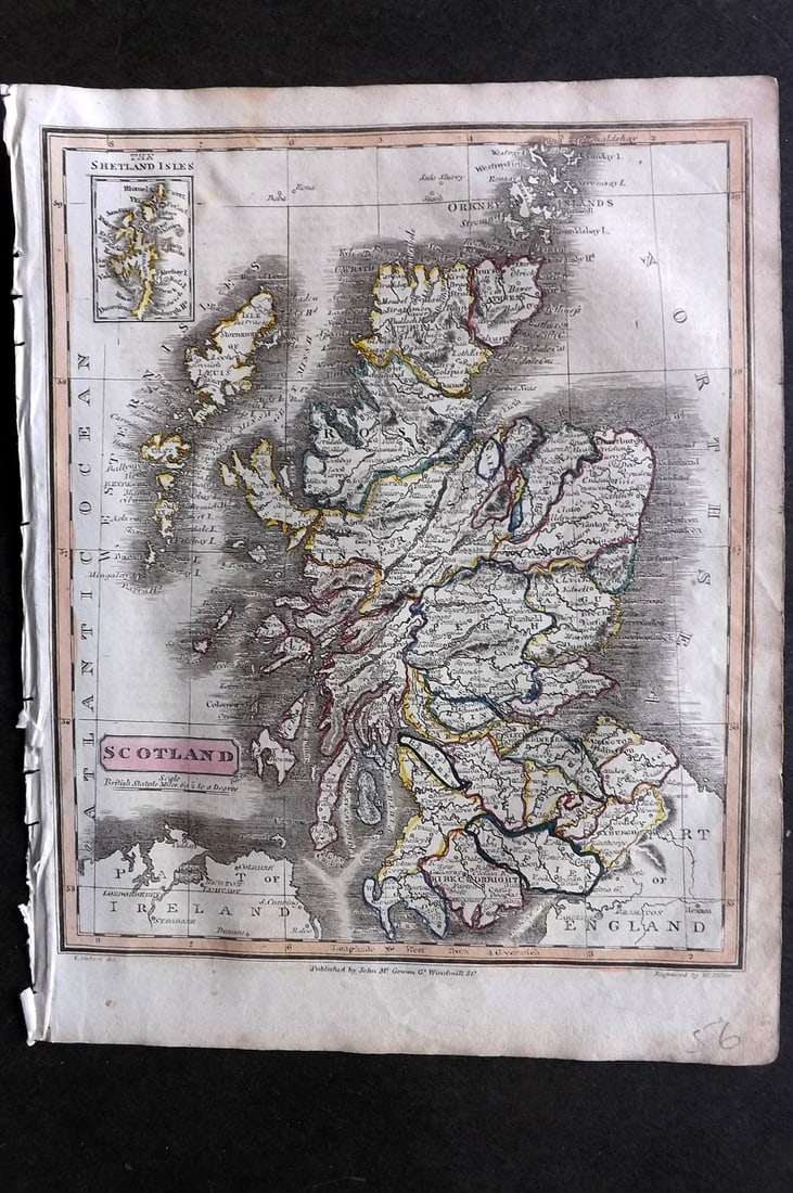 Barclay & Milton C1810 Antique Map. Scotland (1 of 1)