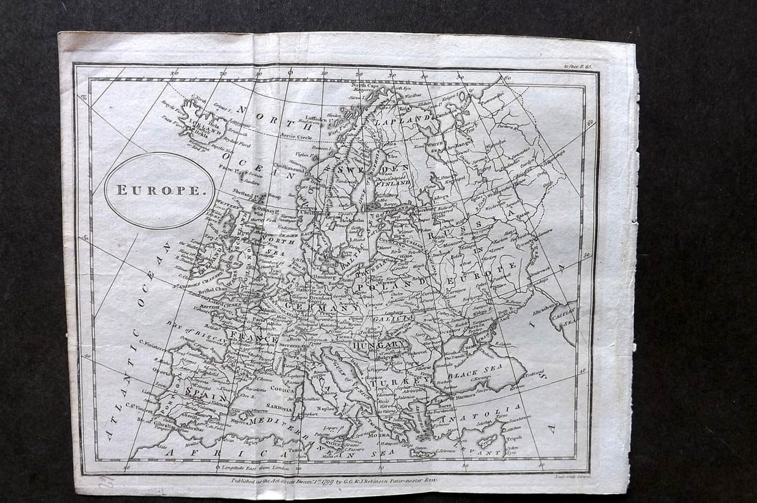 Vyse, Charles 1805 Antique Map. Europe (1 of 1)