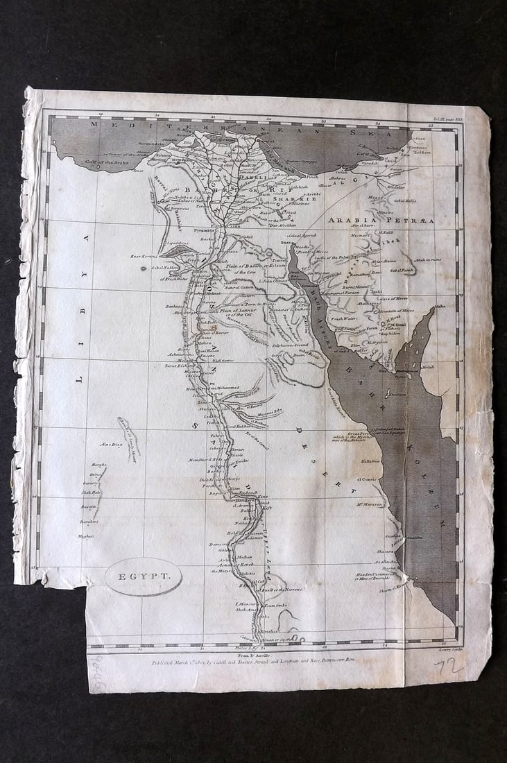 Pinkerton, John 1811 Map. Egypt (Faults) (1 of 1)