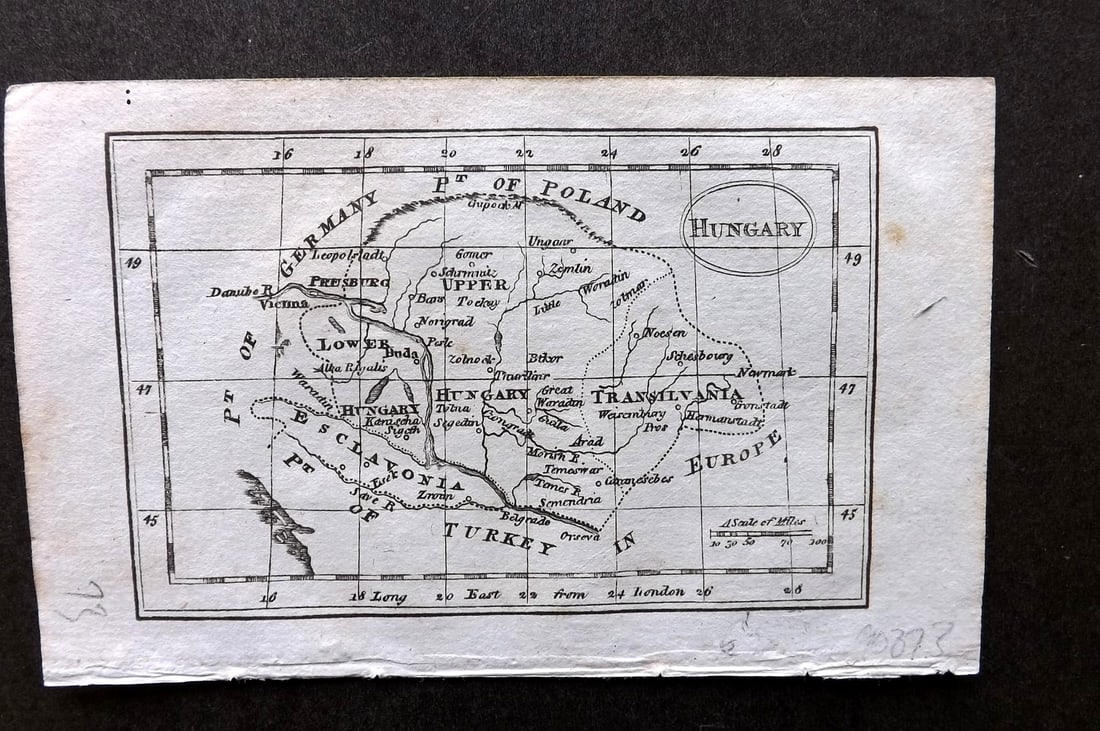 Turner, Richard 1805 Miniature Map. Hungary (1 of 1)