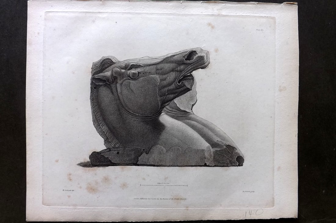 BM Marbles 1828 Folio Greek Stature Print from the Parthenon 02 (1 of 1)