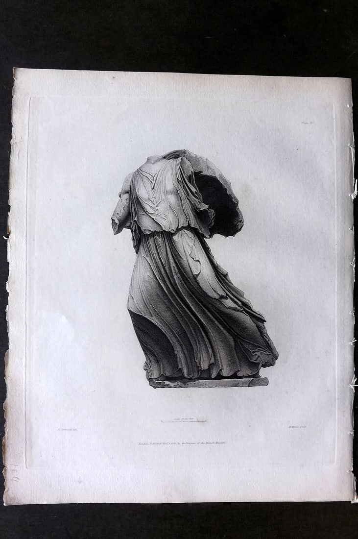 BM Marbles 1828 Folio Greek Stature Print from the Parthenon 06 (1 of 1)