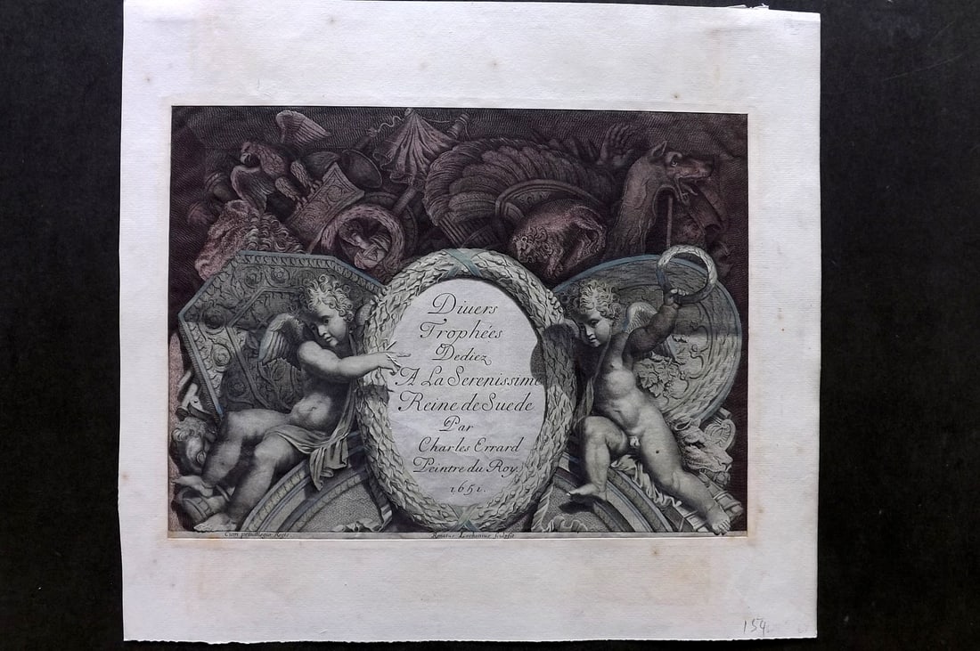 Errard, Charles 1651 Hand Col Roman Armour Print - Illustrated Title (1 of 2)