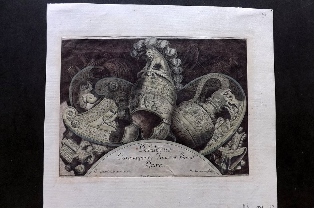 Errard, Charles 1651 Hand Col Roman Armour Print (1 of 2)