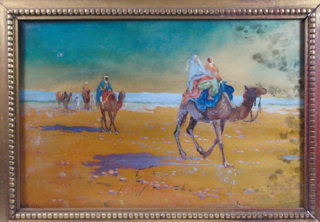 M. Boris Orientalist Landscape Oil & WC Painting (1 of 8)