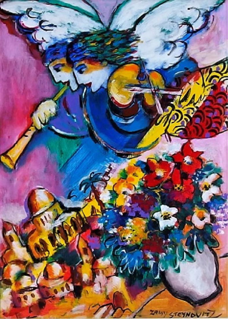 Zamy Steynovitz Judaic Abstract Oil Painting (1 of 9)