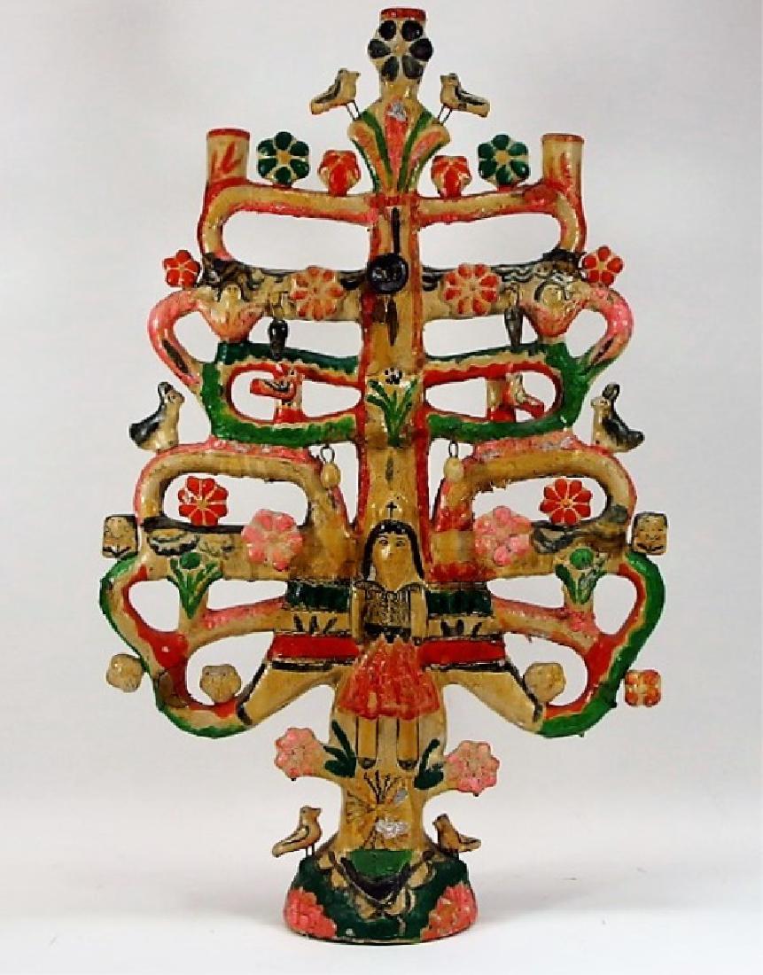 Attrib Aurelio Flores Mexican Pottery Tree of Life (1 of 10)