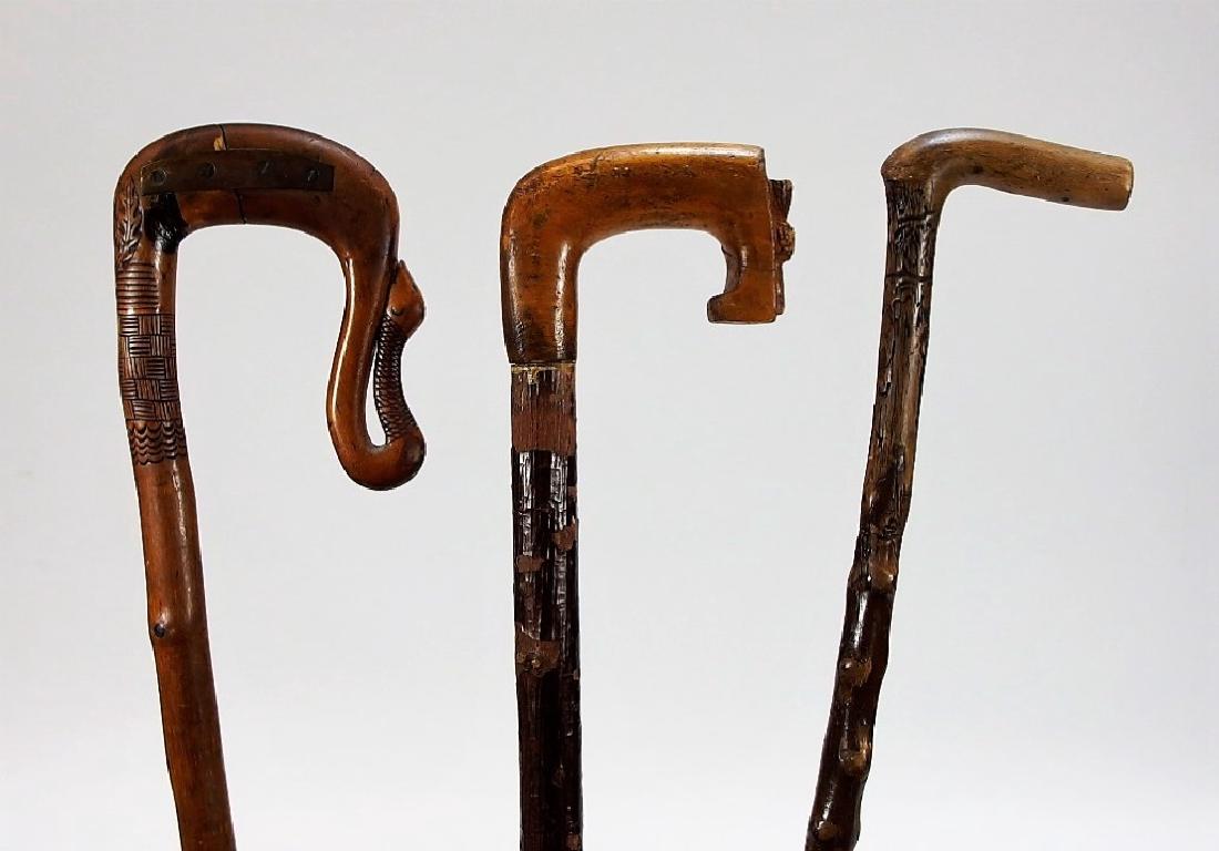 3 Irish Polished Blackthorn Walking Stick Canes (1 of 5)