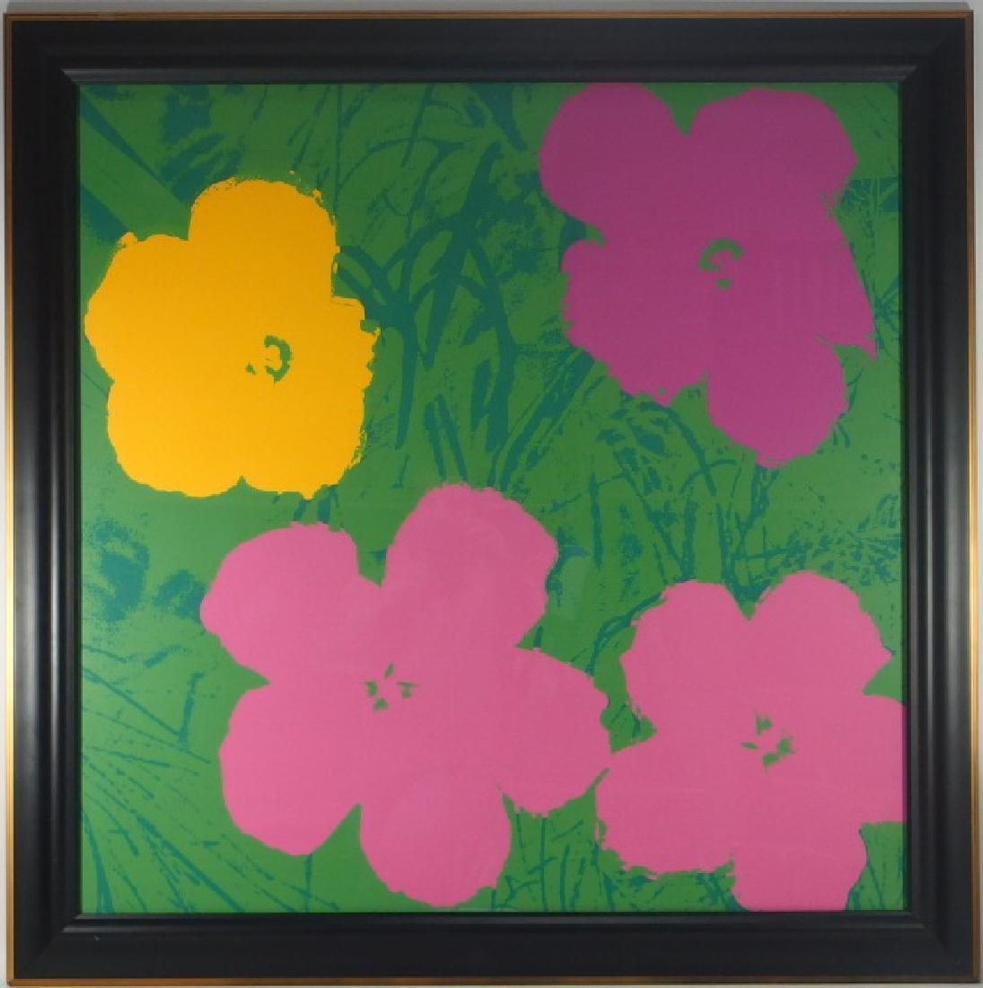 Andy Warhol Screen Print on Paper of Flowers (1 of 7)
