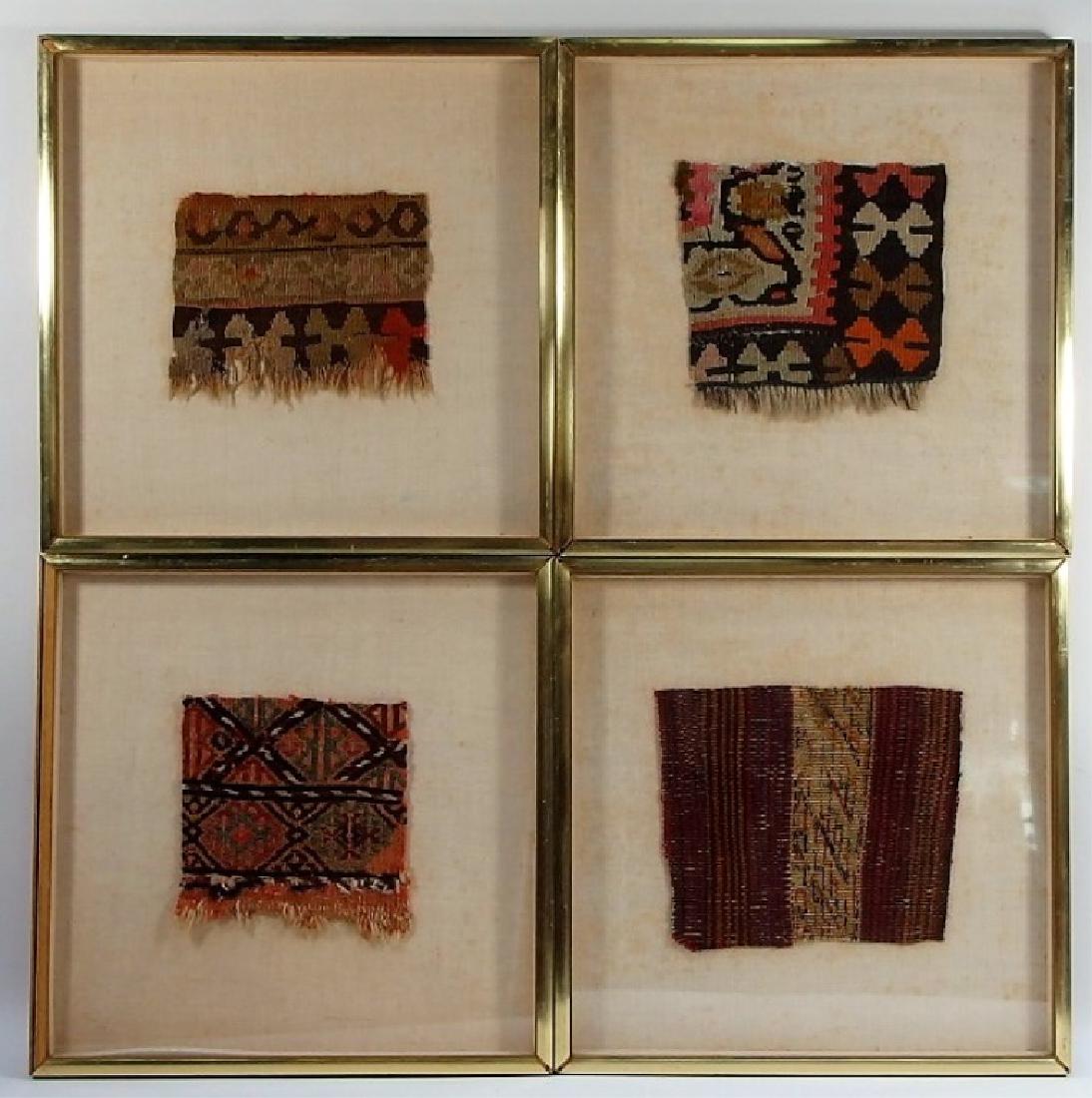 4 Middle Eastern Carpet Rug Textile Fragments (1 of 6)