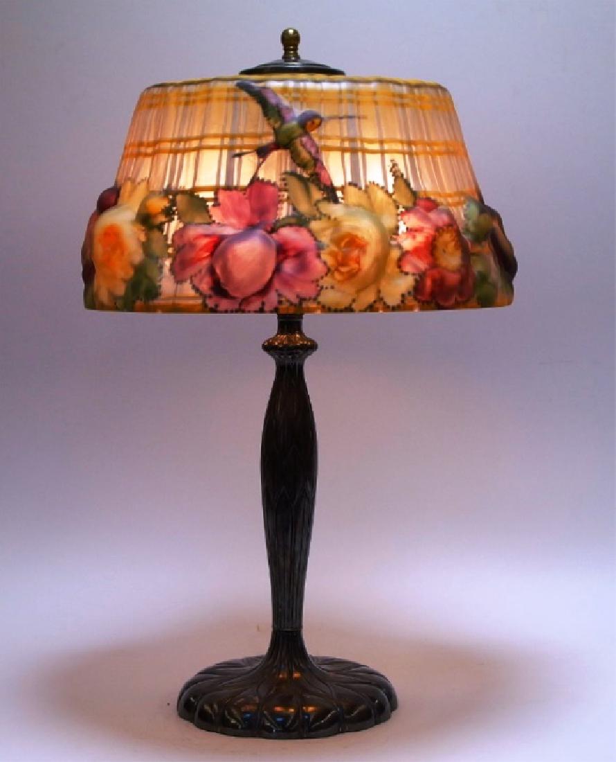 Pairpoint Puffy Hummingbird & Rose Table Lamp (1 of 11)
