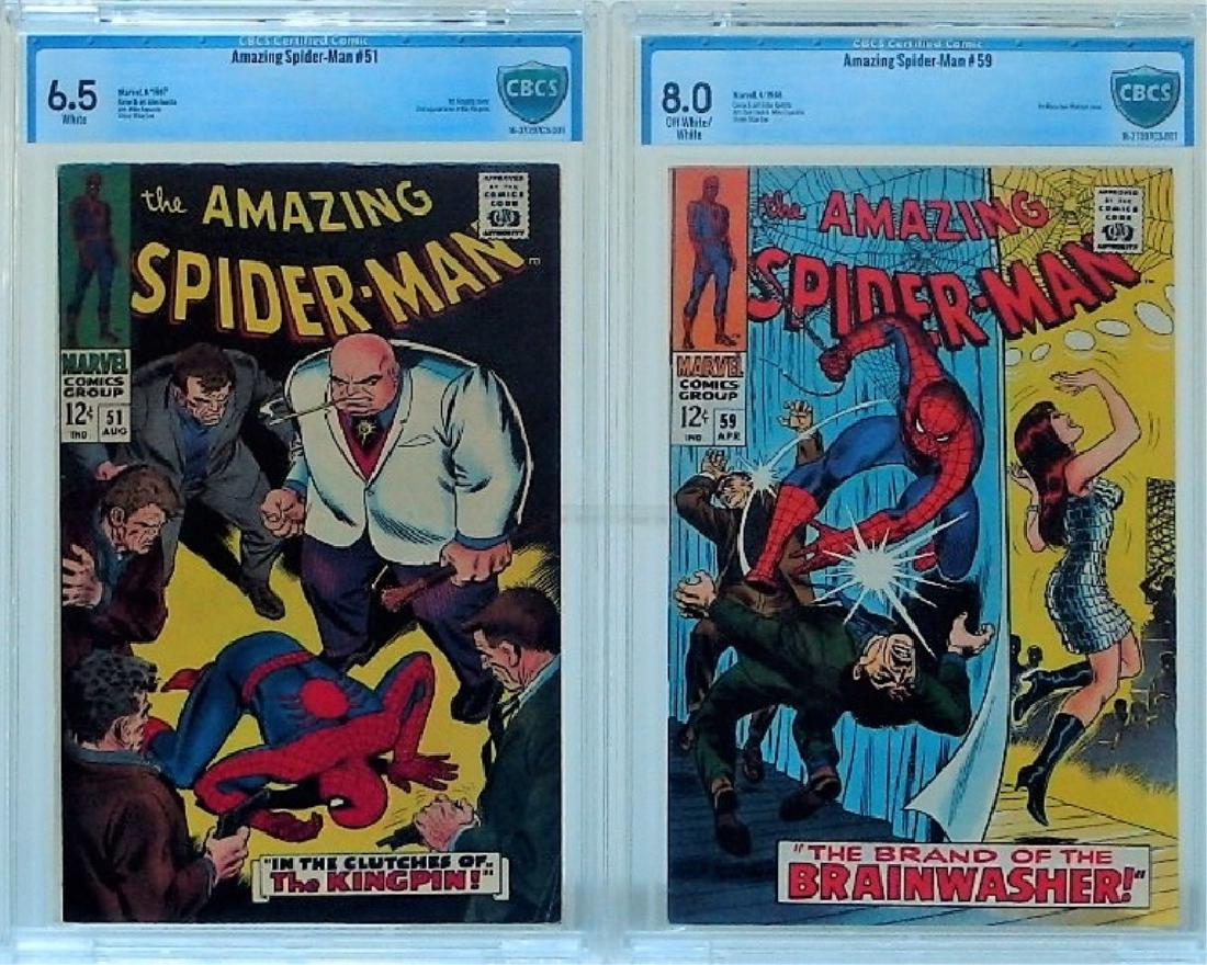 2 Marvel Comics Amazing Spider-Man No. 51 59 CBCS (1 of 3)