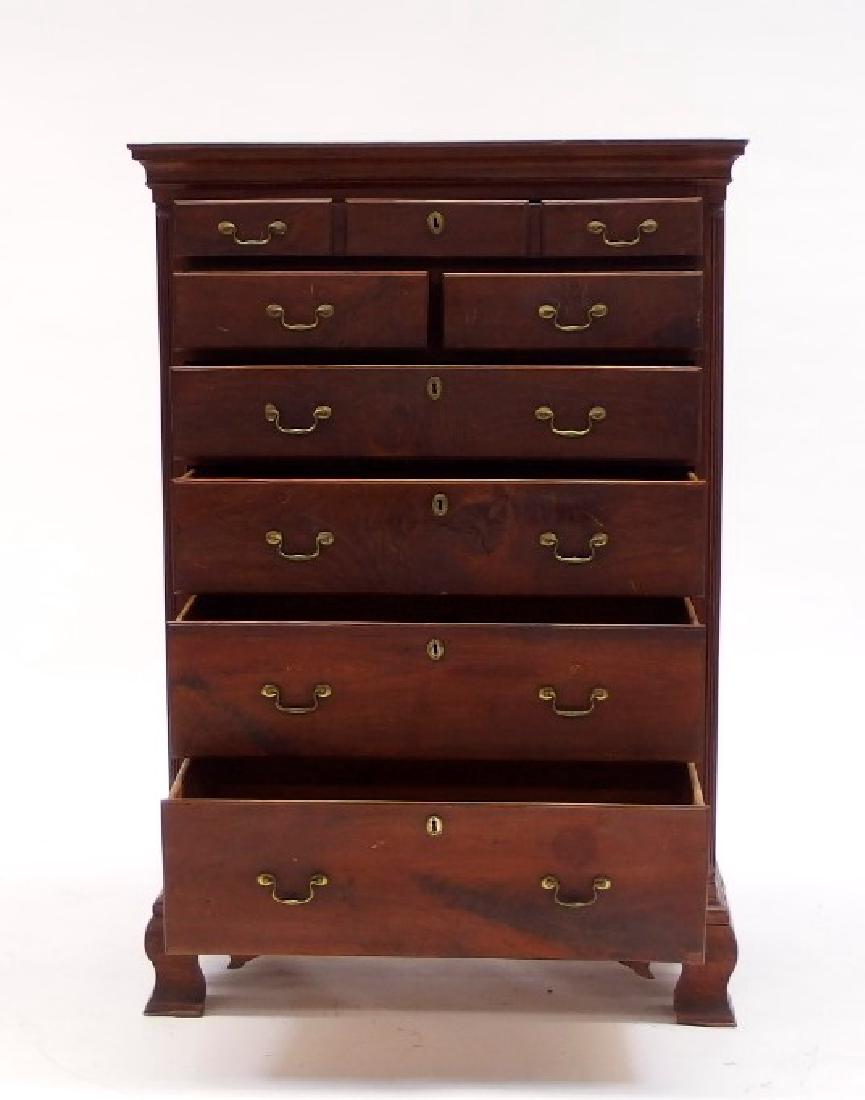 18C. Chippendale Mahogany Tall Chest of Drawers (1 of 7)